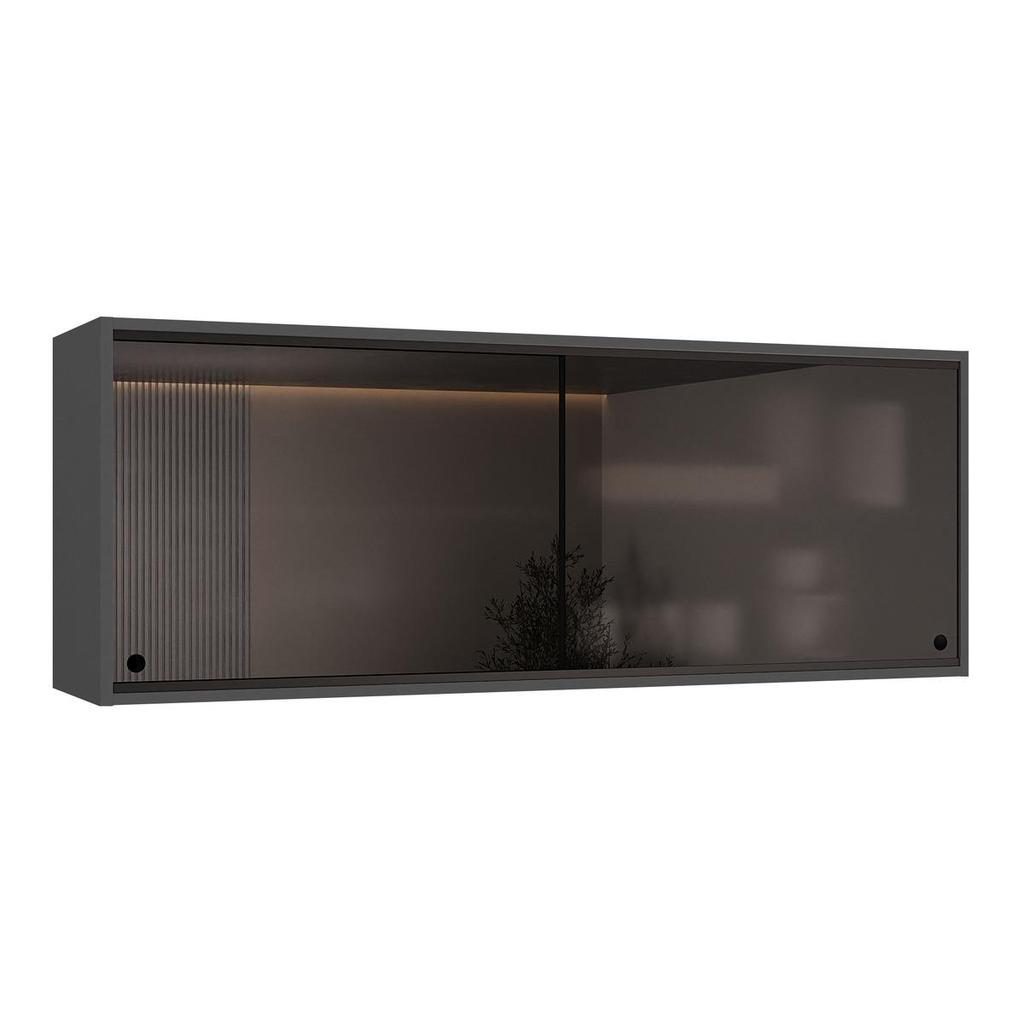 Armário de Cozinha Aéreo com 2 Portas de Vidro 120cm Milano Multimóveis MP2391
