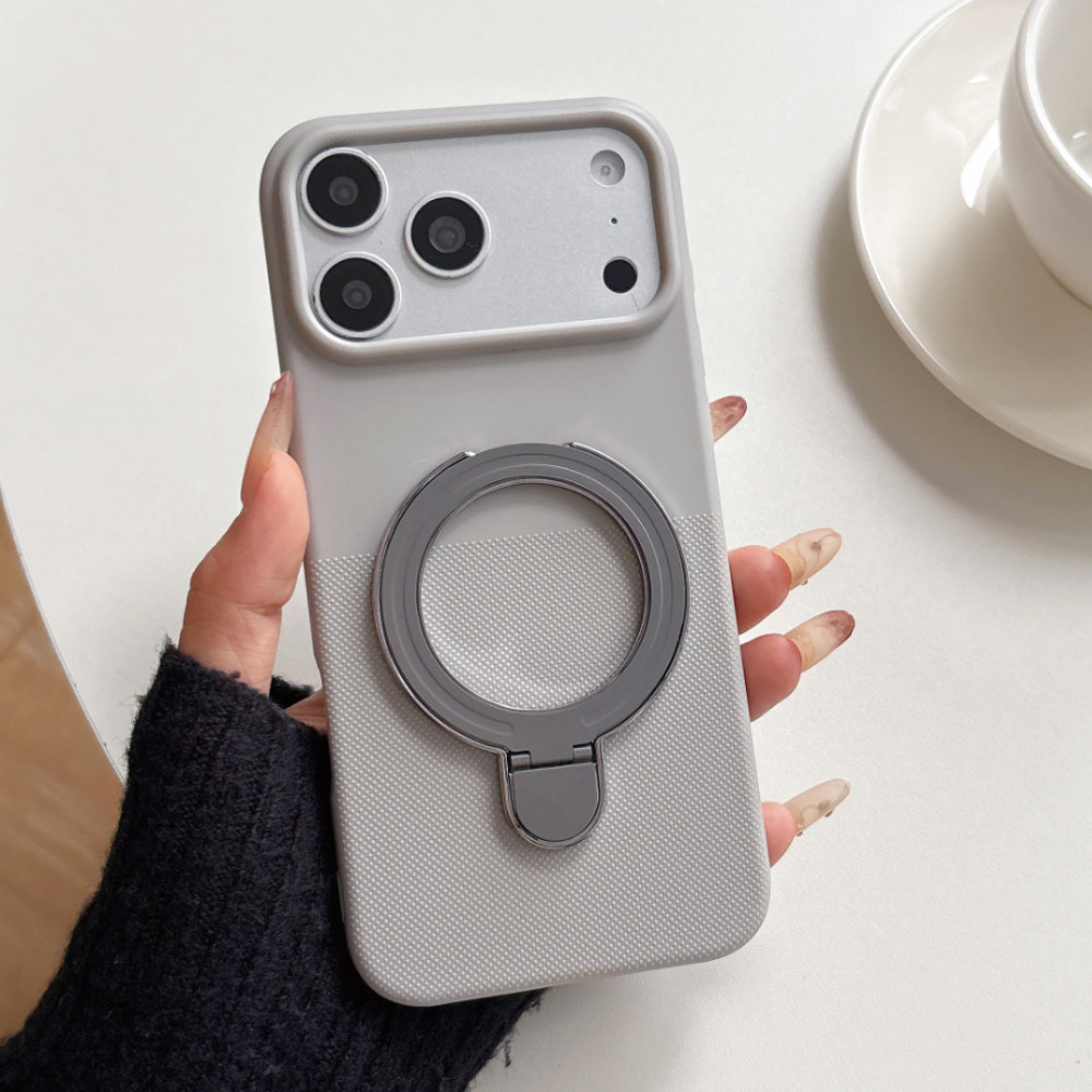 Wave Point Raised Texture With Bracket Phone Case For iPhone 17 16 15 14 13 12 11 Pro Max 17 Air Soft TPU Flocked Lining