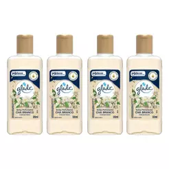 Kit 4 Odorizadores de Ambiente Glade Concentrado Chá Branco com Óleos Essenciais Gotas Perfumadas 120ml