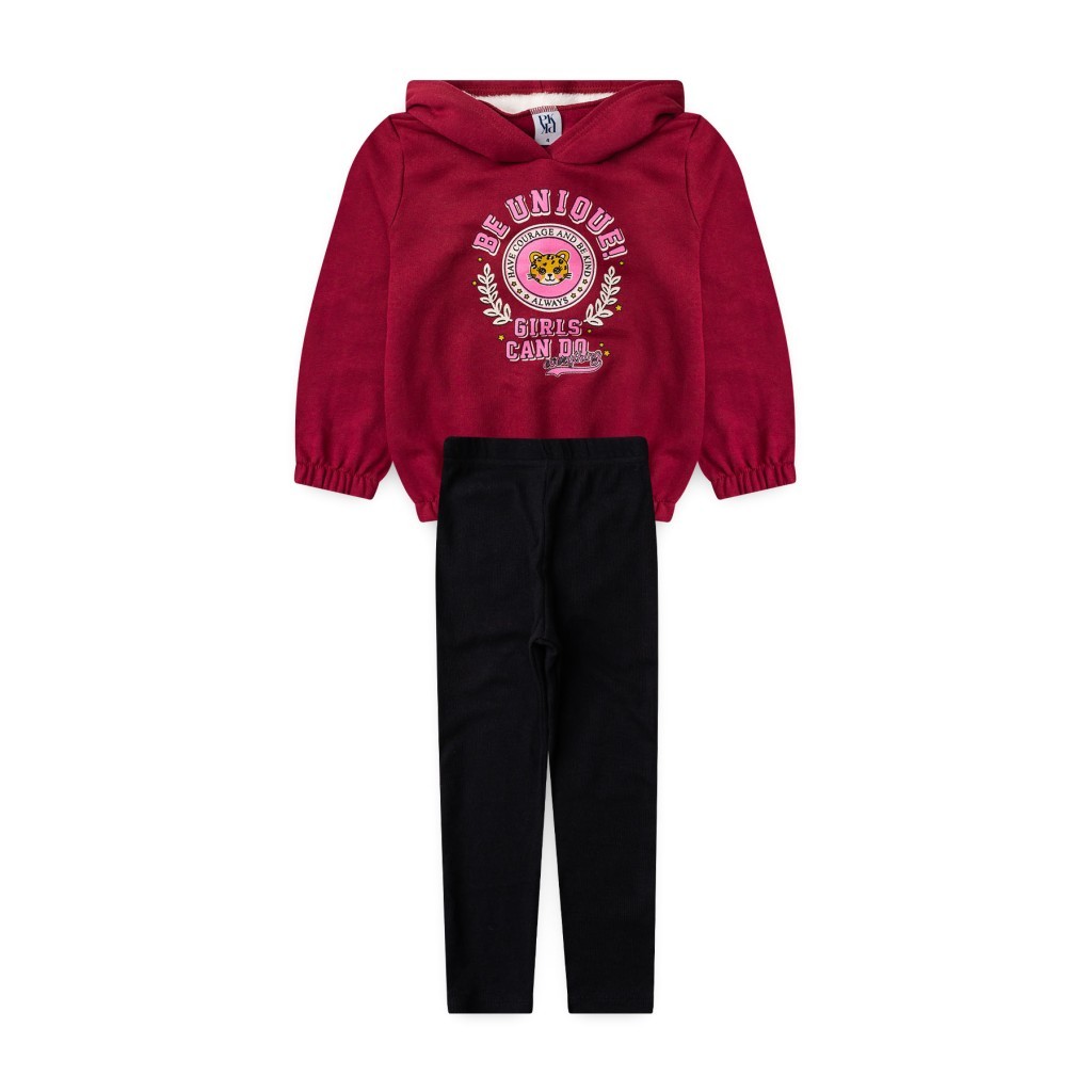 Conjunto Feminino Infantil Corajosa