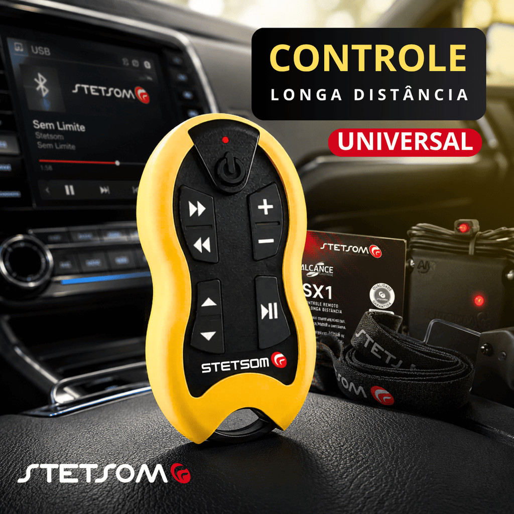 Controle Longa Distancia Stetsom Sx1 Universal Amarelo