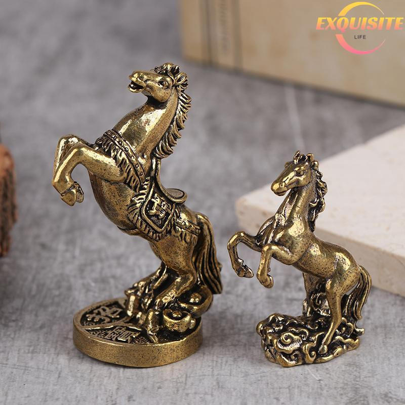 [EL-t] Decoração De Mesa De Cavalo De Bronze , Sala De Estar , Chá , Escultura , Artesanato De Metal , Decorações Para C