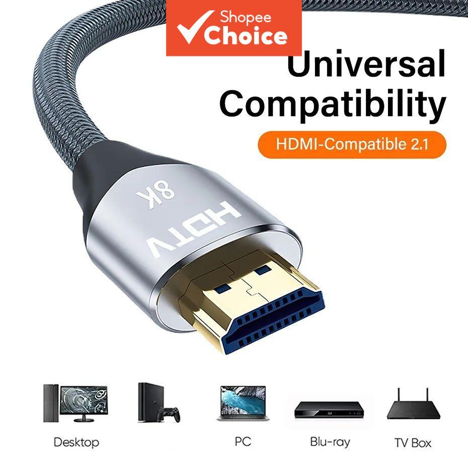 HDMI 2.1 5m 8K Chumbo 48Gbps 8K 60Hz 120Hz HDR Para PS5 Xbox Sony TV Cabo De Vídeo De Alta Velocidade Elite X