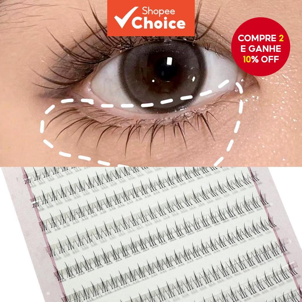 Extensões De Cílios Inferiores , Clusters Individuais Profissionais De 10 Fileiras Para Enxerto DIY em Oferta na Shopee