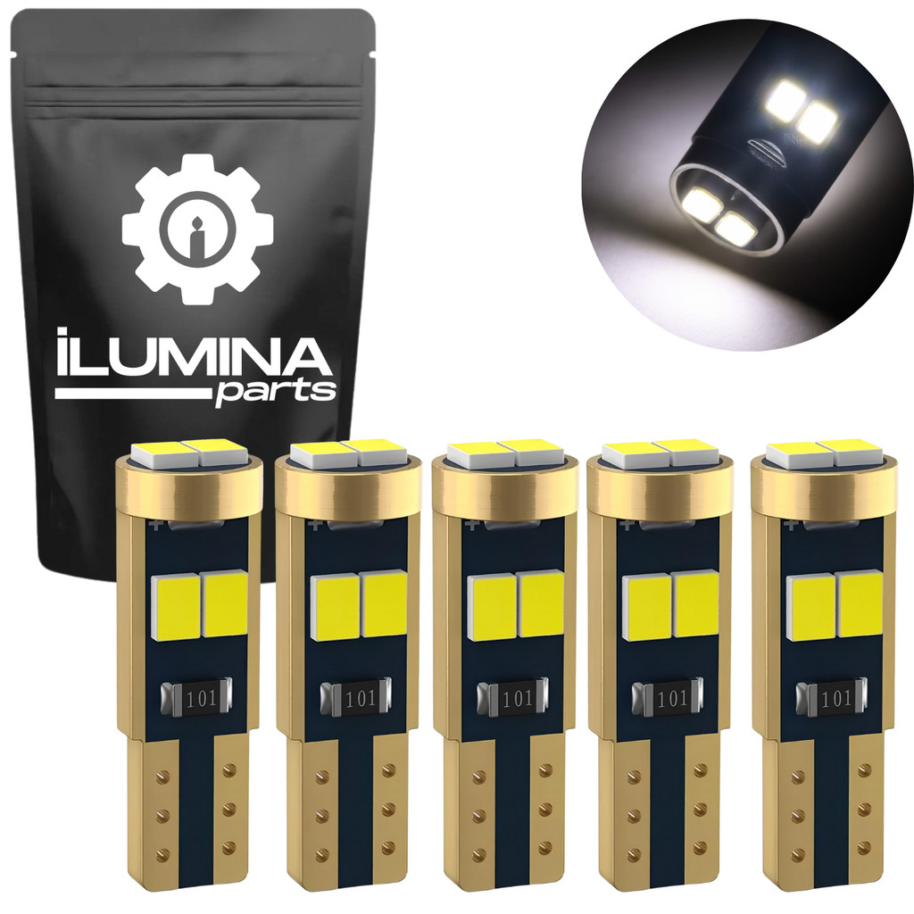 05 Lâmpadas Pinguinho 6 Leds T5 Painel Premium Câmbio Ar Condicionado Carro Forte