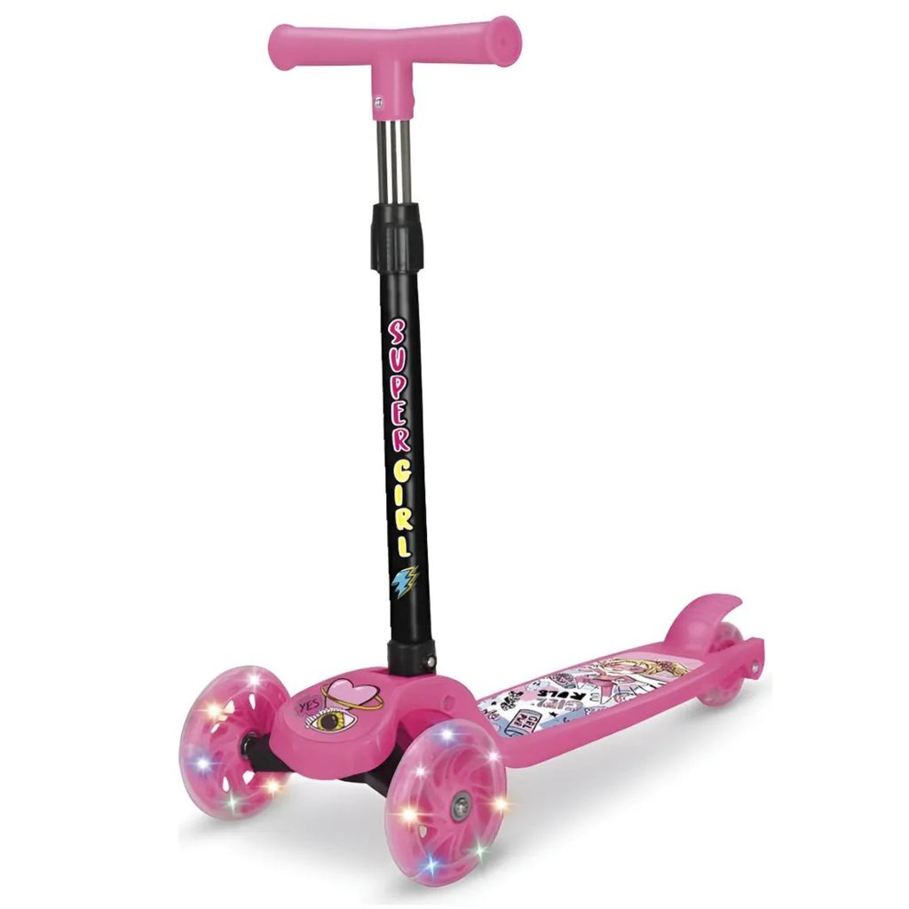 PATINETE INFANTIL COM 3 RODAS DOBRAVEL ALTURA AJUSTAVEL FACIL DE GUARDAR FEMININO