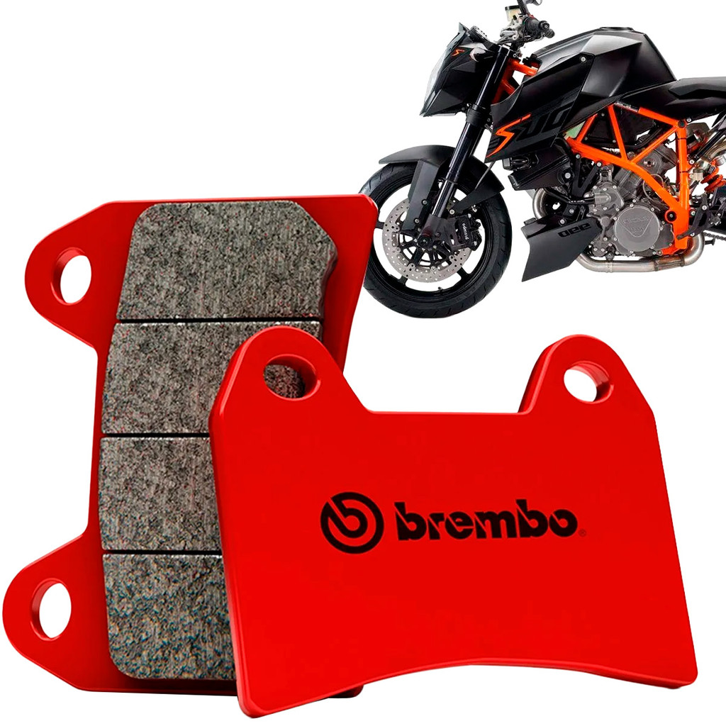 Pastilha Freio Dianteira Ktm Duke 990 SMT SM Superduke Sinterizada Vermelha