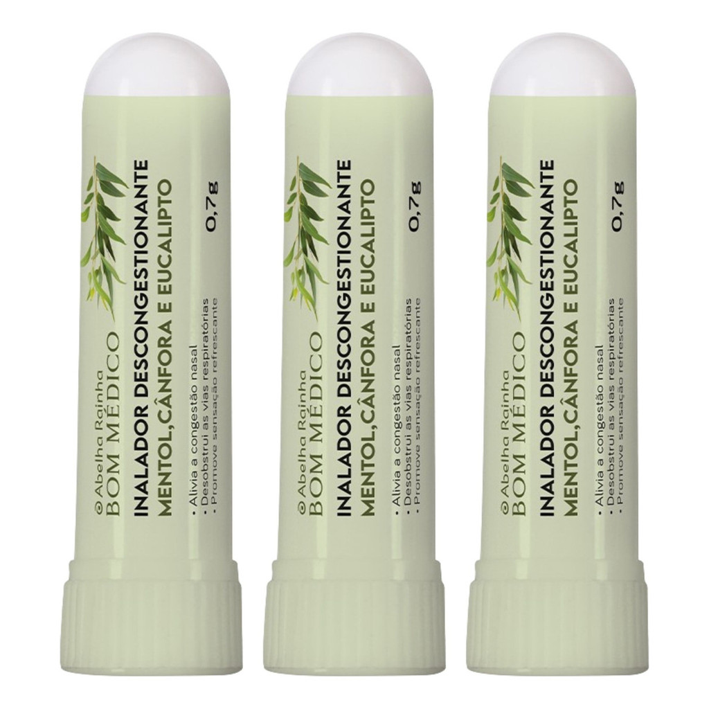 Inalador Descongestionante Nasal Alívio Respiratório Rápido Cor Branco