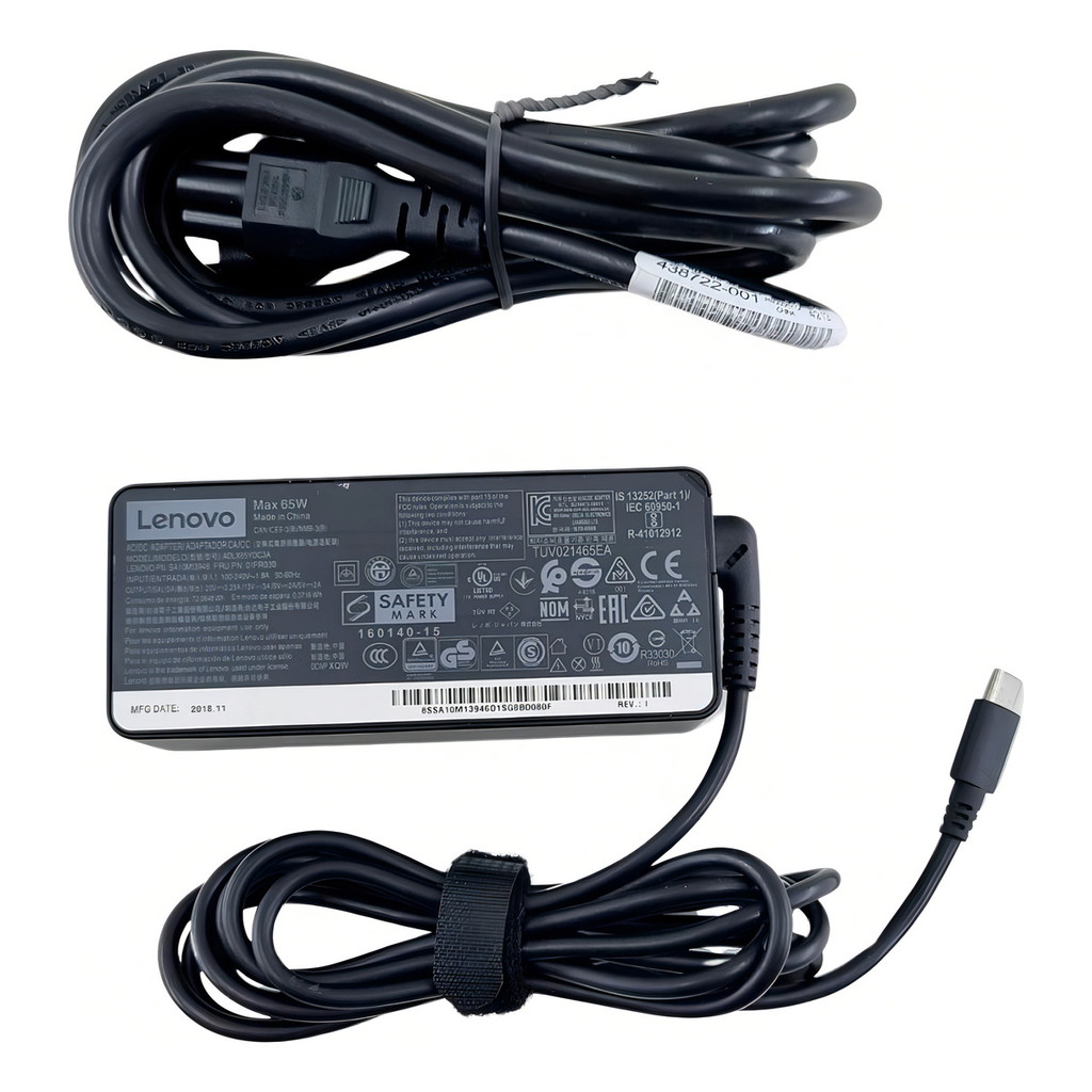 Carregador Para Lenovo 65w Tipo C Usb-c Adlx65ylc3a Thinkpad