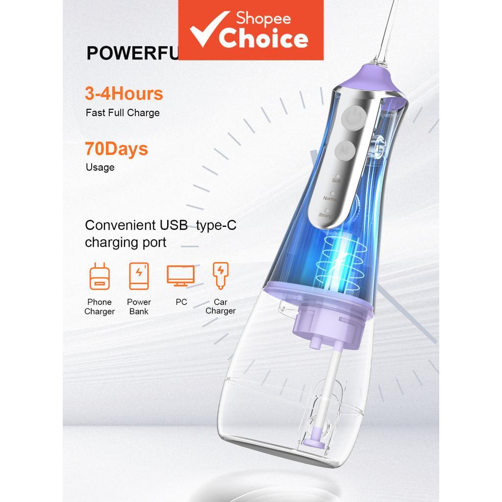 Schoben Irrigador Bucal | Remoção de 99,9% da Placa | 3 Modos 40-130PSI | Irrigador Oral de Pulso de Alta Frequência