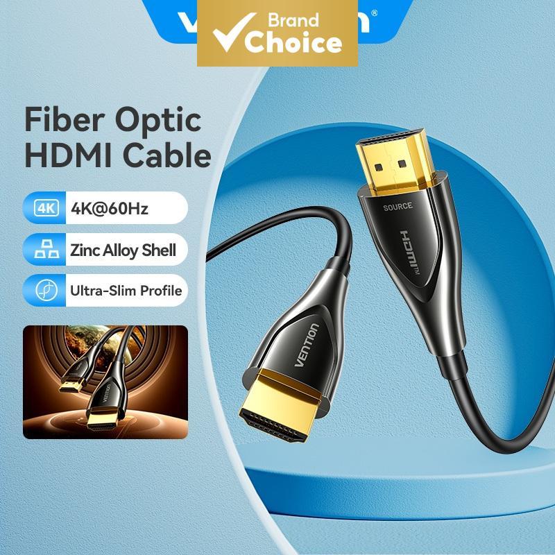 Cabo HDMI de Fibra Óptica Vention 100m 4K 60Hz Ultra Velocidade HDR eARC Cabo HDMI 2.0 para TV Samsung LG HD, PS5