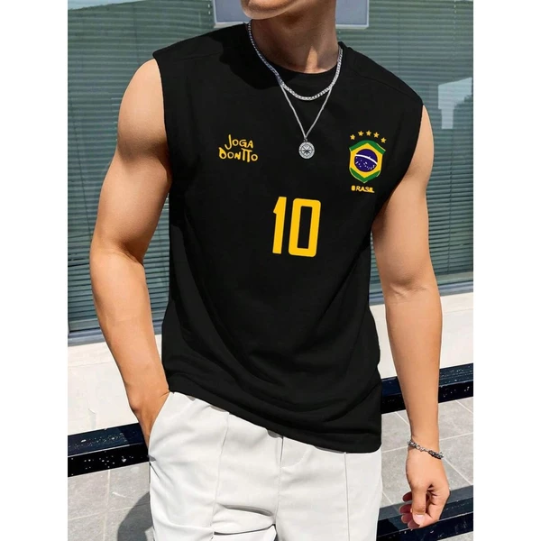 Camiseta Regata Brasil Copa Oversized Camisa Streetwear Futebol 100% Algodão Premium