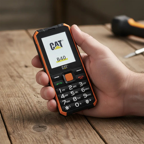Celular Antigo Cat B40 Simples P Idosos Com Laterna Radio 4g Preto