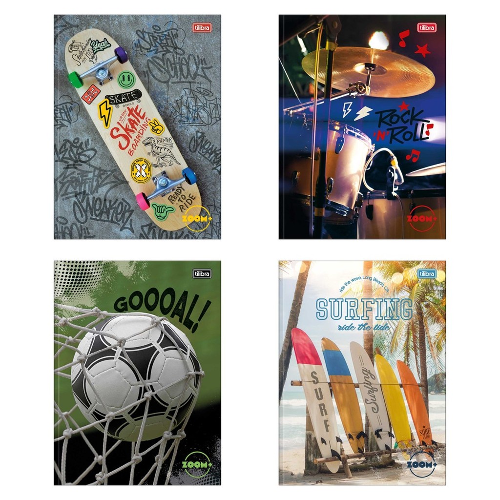 Caderno Brochurão Grande Zoom+ Masculino 96 Folhas Tilibra em Oferta na Shopee