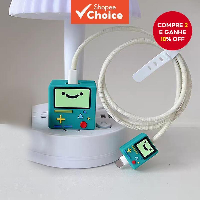 Conjunto de 4 Peças Console de Jogo Verde com Estojo Protetor de Carregador Adecuado 18/20W em Oferta na Shopee