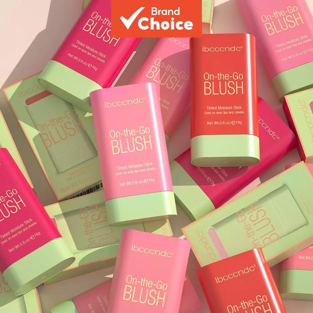 Ibcccndc Bastão de Blush Multifuncional, Creme de Blush Natural para Bochechas, Alta Renderização de Cor, Longa — imagem 1