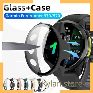 Capa para garmin forerunner 970 570 42/47mm Com protetor de tela vidro temperado e acessórios de proteção para pc rígido em Oferta na Shopee