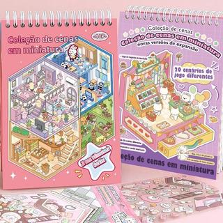 Caderno De Adesivos 3D Com 20 Cenas Diferentes | 40 Páginas | DIY, Relaxante, Educativo |…