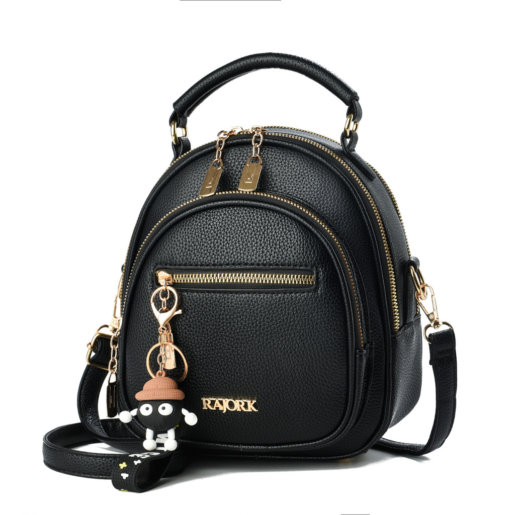 Mochila Feminina De Couro Pu Pequeno Com Chaveiro E Alça Ajustável De Ombro Dobrável Tiko em Oferta na Shopee