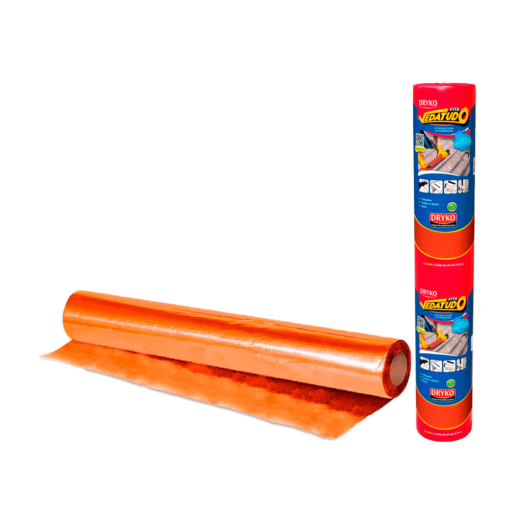 Manta Asfáltica Auto Adesiva Terracota 90cm X 10m em Oferta na Shopee
