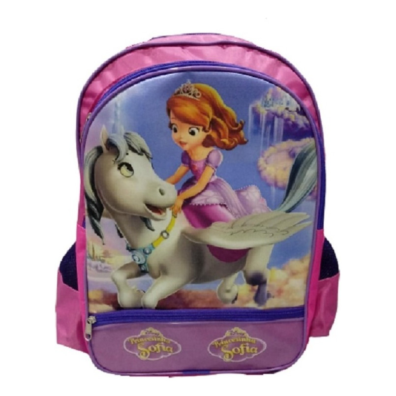 Mochila Princesinha Sofia Infantil Costas Feminina Escolar