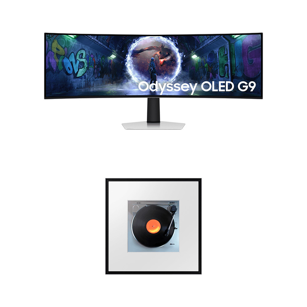 Monitor Odyssey OLED G9 49" + Music Frame Samsung LS60D