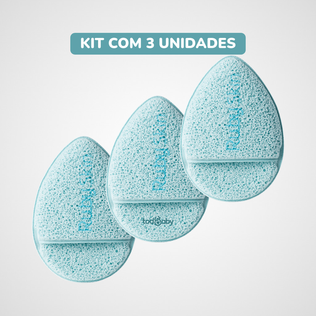 Kit 3 Esponjas Esfoliantes Facial Puff Clean Girl Ruby Rose® Limpeza Profunda Remove Impurezas