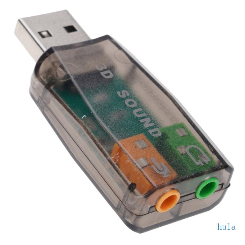 USB Para 3 5 Entrada Microfone Placa Auditiva Som 3D Sistemas Múltiplos Computador PC
