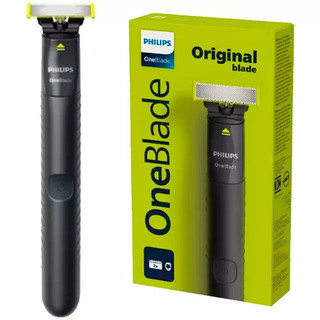 Aparador de Pelos Philips OneBlade com Autonomia de 30 Minutos e 3 Acessórios inclusos Bivolt na Cor Cinza