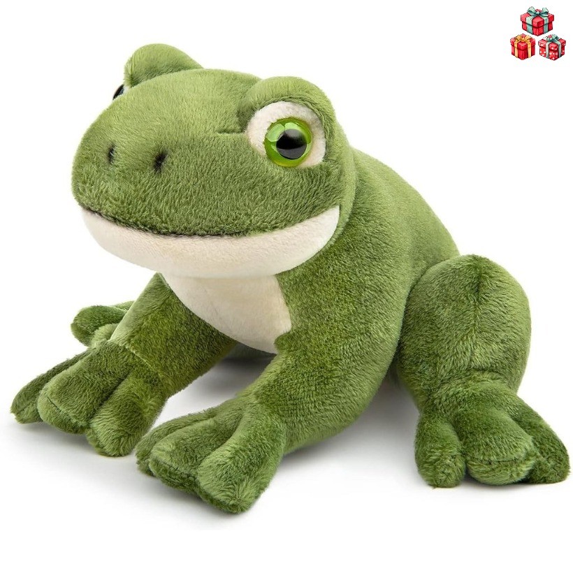 6.3 Polegada Simulação Realista Sapo Verde Brinquedo De Pelúcia Super Macio Reptilian Bicho Boneca Ideal Presente Para C