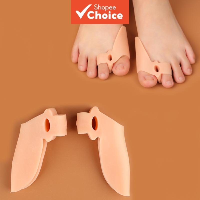 2 Peças Espaçadores De Dedo Do Pé De Hálux Valgo De Silicone Transparente , Corretor De Joanete , Conforto De Sapato Fem