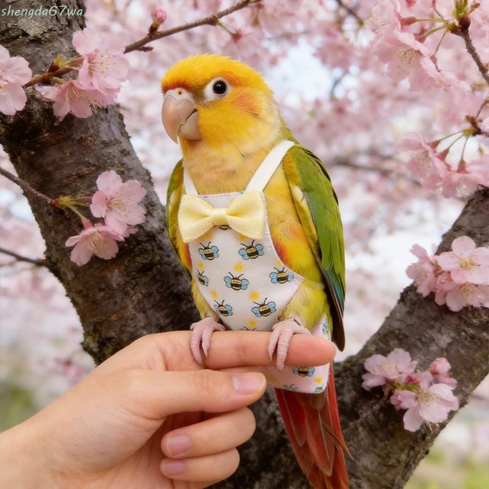 Fralda De Papagaio Para Animais De Estimação SHENGDA , Pássaro Com Padrão Animal De Desenho Animado Gravata Borboleta ,