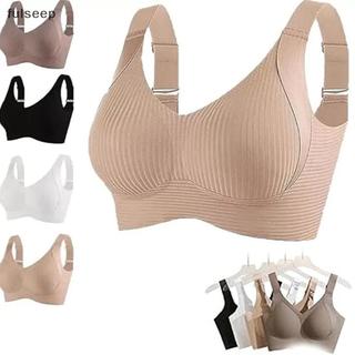 [fulseep] 2025 Roupa Íntima Feminina Sem Costura Estilo Fino Seios Grandes Pequenos Fio Sutiã Removível Plus Size E Anti