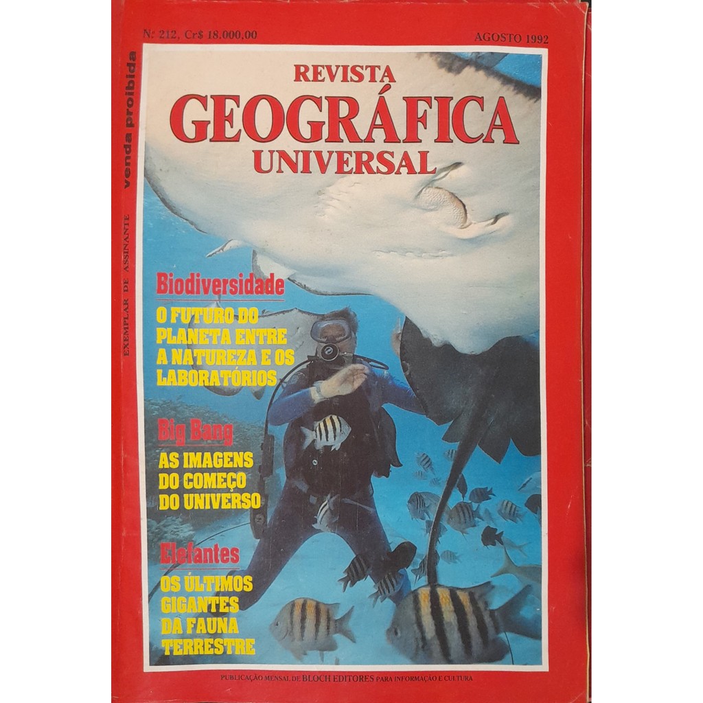 Revista Geográfica Universal nº 212 Agosto 1992 de Bloch 7999367