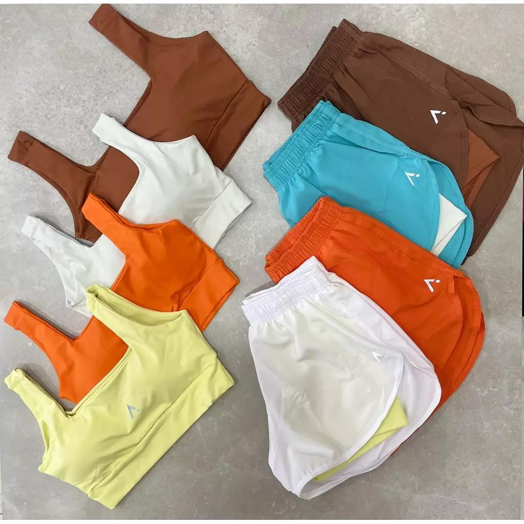 Conjunto Short Duplo Tactel Poliamida Fitness Academia Treino — imagem 1