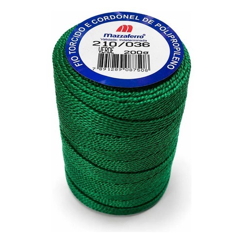 Fio Torcido Cordonel 210/036 Verde 200g Grilon Mazzaferro Verde