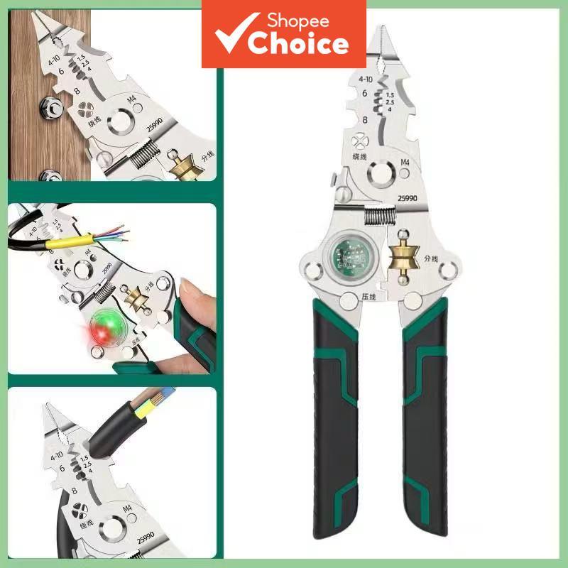 Dobrável Portátil Fio Stripper Enrolador Multi-Função Ferramenta Para Friso Divisão Fiação Corte Descascamento 1Pc