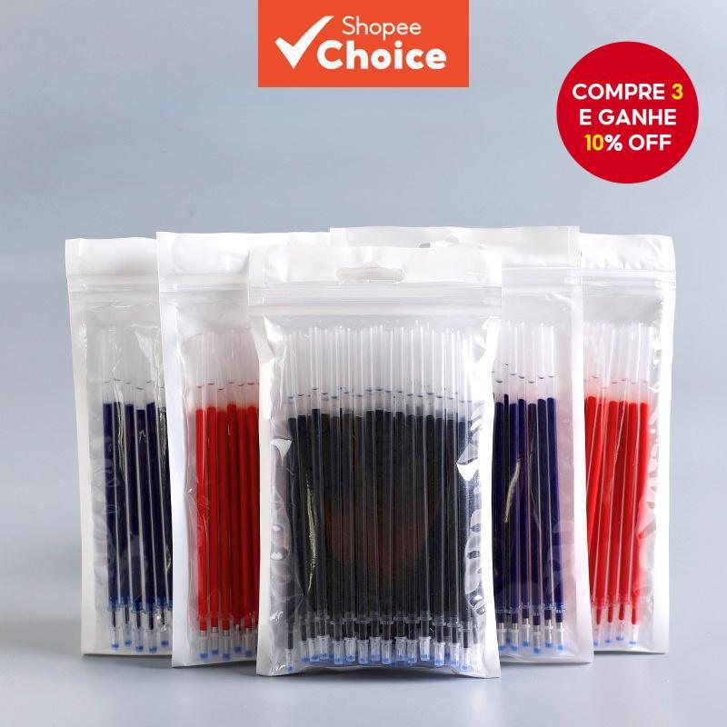 Recargas De Caneta Gel De 0.38 Mm E 0.5-Tinta Completa De Agulha Ponta De Bala Para Escrita Ultra-Suave