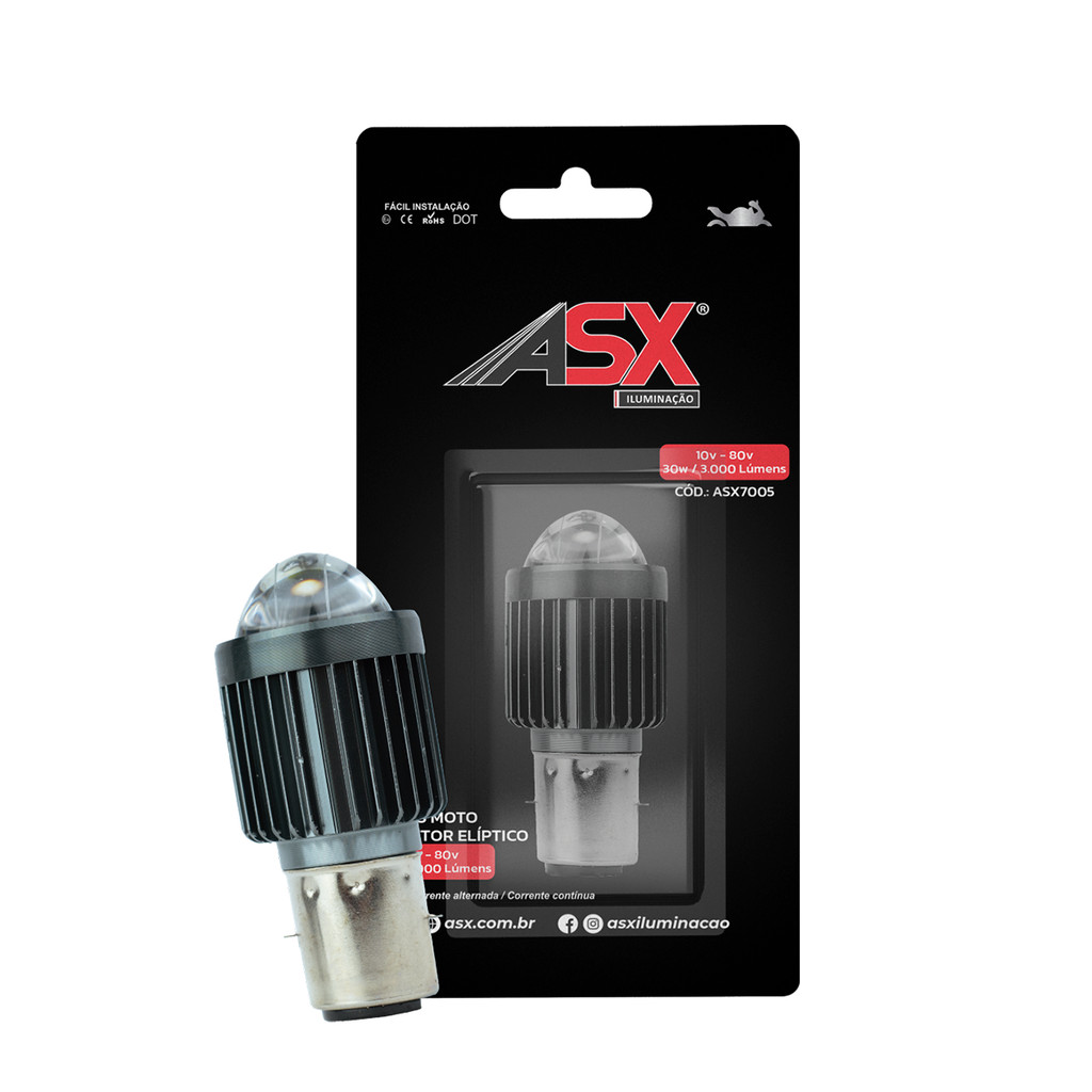 Super LED M5 PROJETOR ELIPTICO 2 POLOS 30W 3M LUMENS 12/24V