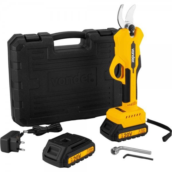 Tesoura para poda a bateria 20 V fonte bivolt automática TPV 200 VONDER