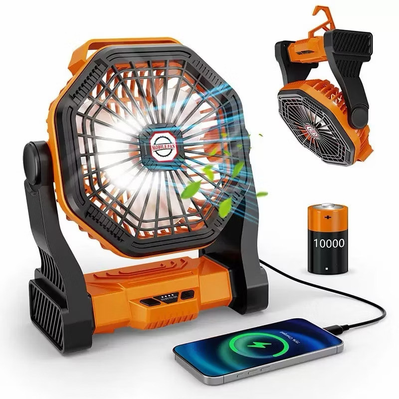 Ventilador de Campismo Recarregável Usb: Super Silencioso, Oscilante, e Longa Duração para Tenda e Quarto — R$ 139,99 em Shopee, 30% OFF