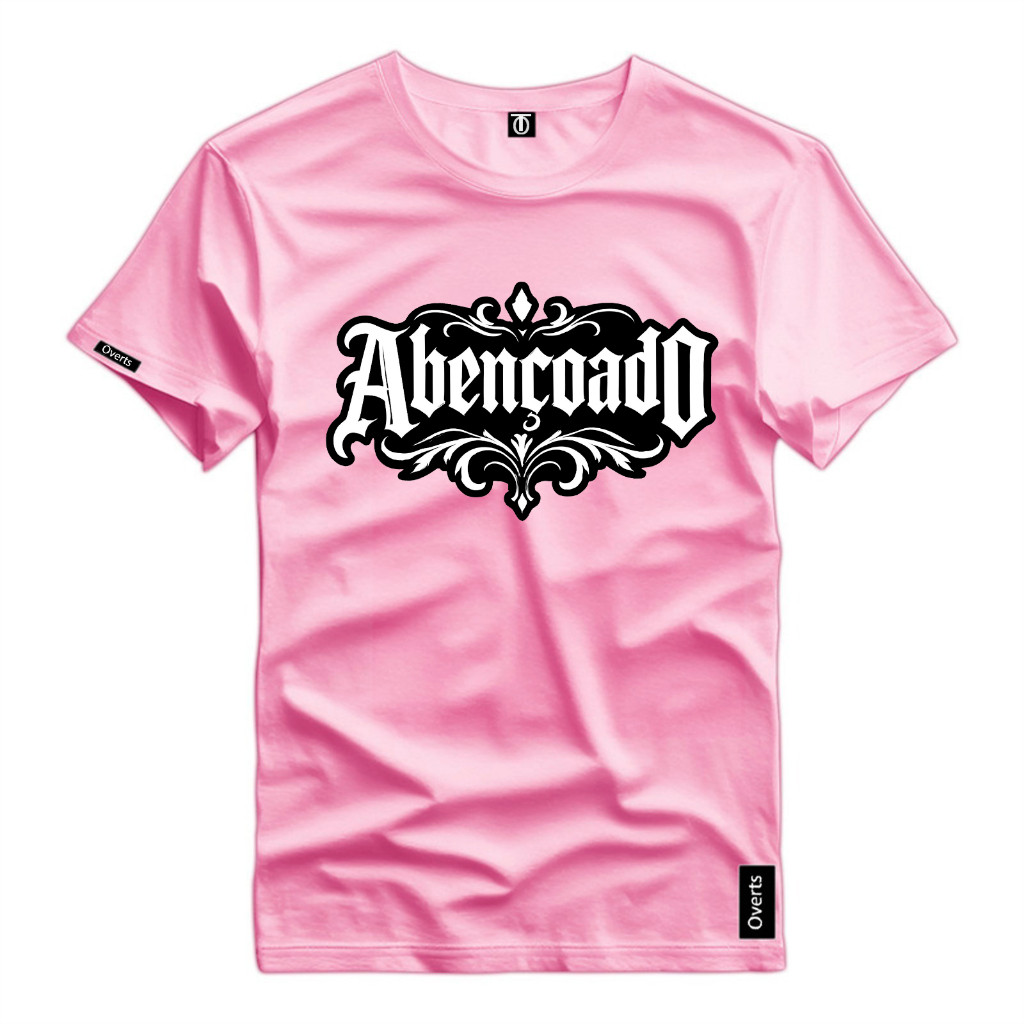 Camiseta Unissex Escrita "Abençoado" 100% Algodão Premium Premium Conforto E Alta Qualidade Envio Em Até 4 Horas Envio R