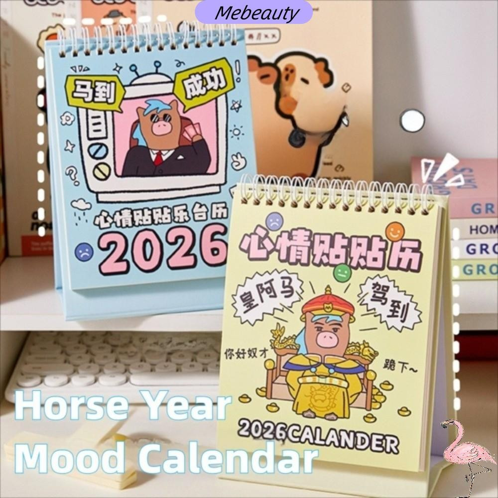 MEBEAUTYBR Mini Calendário De Mesa , De Organização Diária De Cavalo De Desenho Animado , Lista De Tarefas