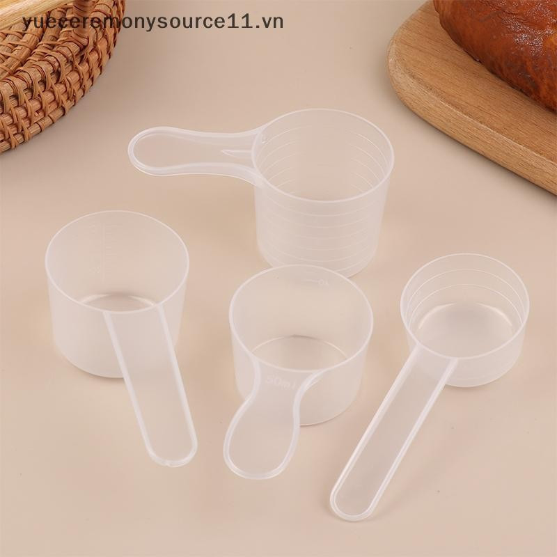Colher De Leite Em Pó De Plástico Transparente 10 Unidades 15/25/30/35g Com Medidora De Cozimento De Cozinha Graduada ML
