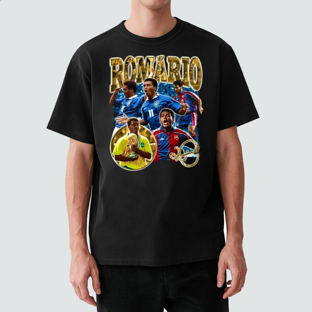 Camiseta Premium 100% Algodão Romário Artilheiro Retrô Seleção Brasileira Tetra Lançamento 2025
