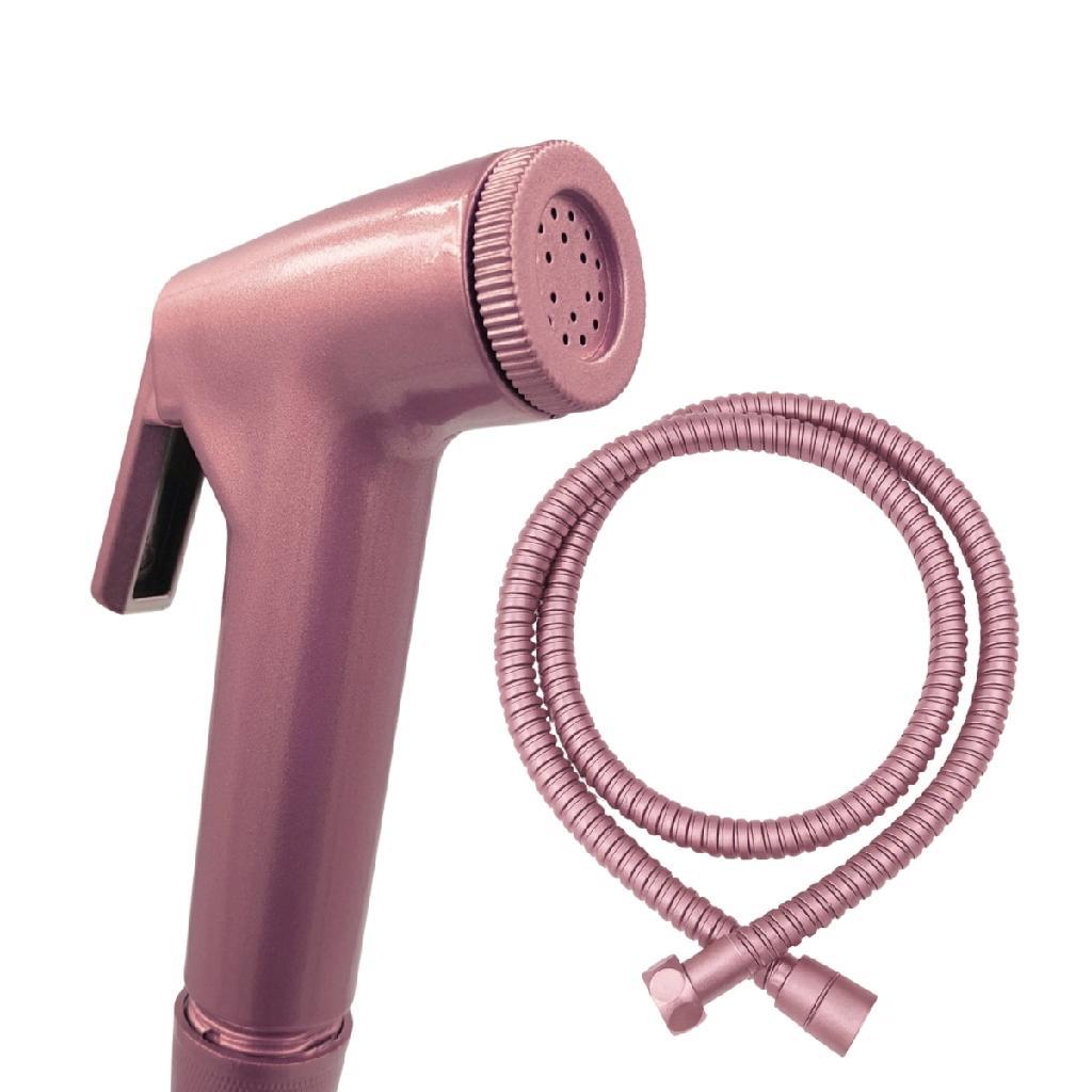 Kit Gatilho De Ducha Higienica E Engate Rose Gold 120cm
