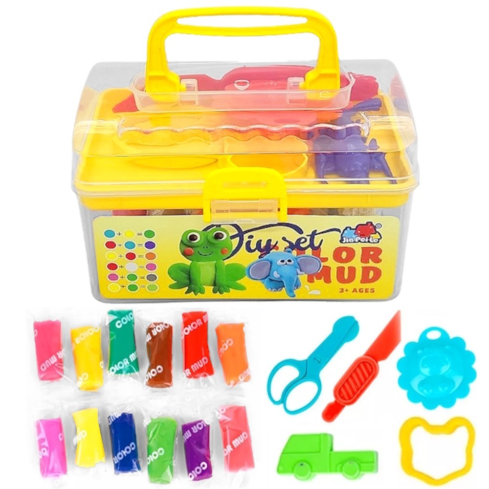 Massinha de Modelar Infantil Maleta 12 Massas 6 Acessórios em Oferta na Shopee