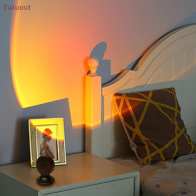 TUTU Led USB Pôr Do Sol Lâmpada Projetor Decoração De Casa Luz Noturna Portátil Humor Neon BR