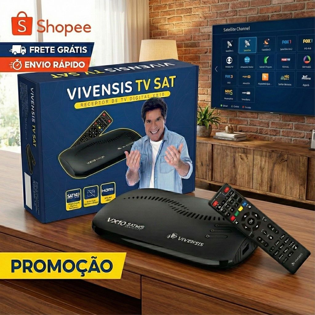 Conversor Digital Vivensis VX10 TV HD Satélite
