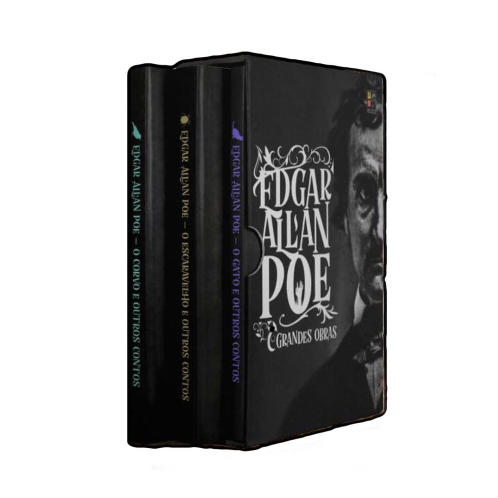 Box com 3 Livros de Edgar Allan Poe no formato menor em Oferta na Shopee